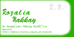 rozalia makkay business card